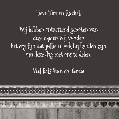 Antraciet Getrouwd bedankt! - BK 3