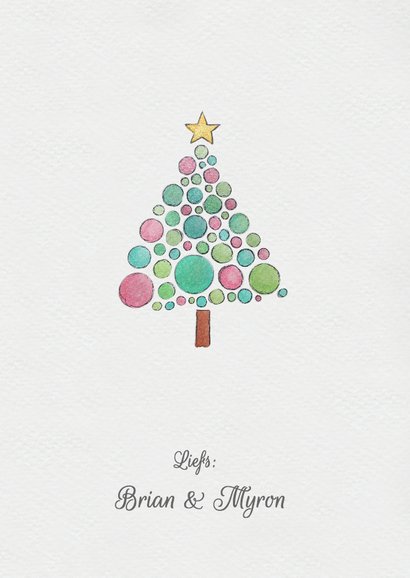 Aquarel kerst kaart 3