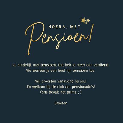 Art deco stijlvolle felicitatiekaart pensioen man 3