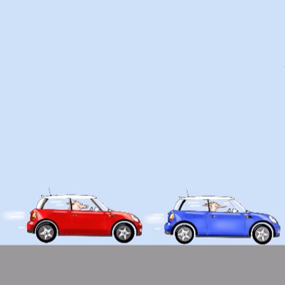 auto mini cooper blauw 3
