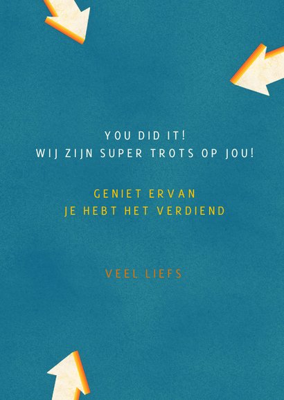 Awesome you did it! hippe kleurrijke felicitatie kaart 3