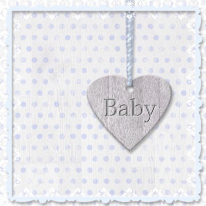 Babyhart blauw met sterren 2