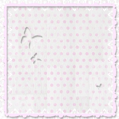 Babyhart roze met vlinders 3