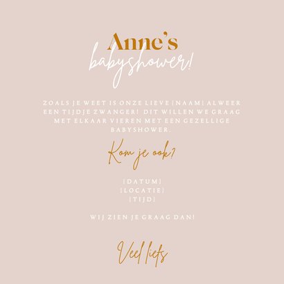 Babyshower uitnodiging madeliefjes 3