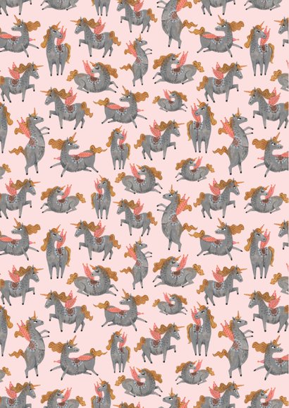 Babyshower uitnodiging unicorn 2