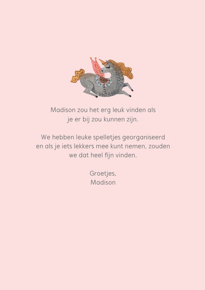 Babyshower uitnodiging unicorn 3