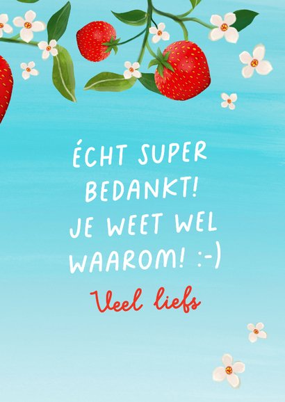 Bedankkaart 'Berry much' 3