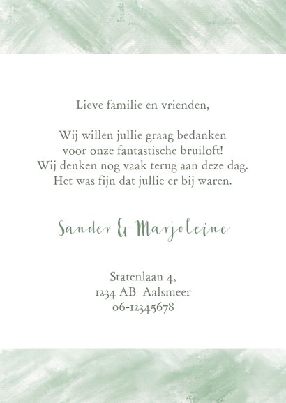 Bedankkaart boeket rozen 3