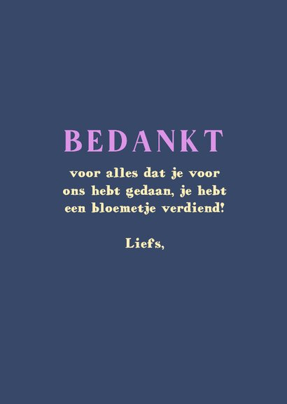 Bedankkaart boeketje bloemen 3