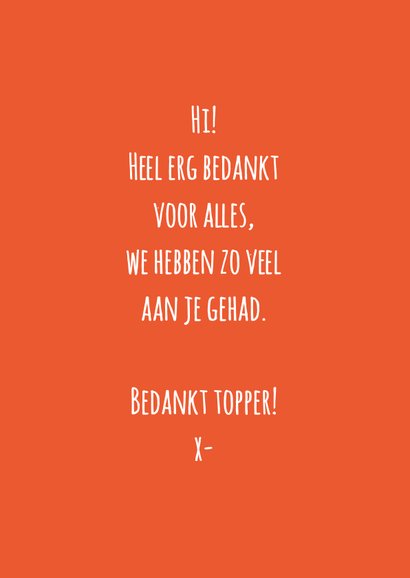 Bedankkaart bulten werk verzet 3
