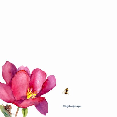 Bedankkaart Grote fleurige bloemen 2