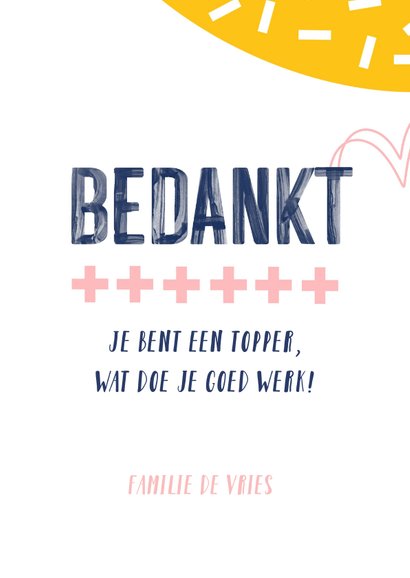 Bedankkaart held zorg patroontjes 3