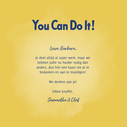 Bedankkaart hulpverlener You Can Do It! 3