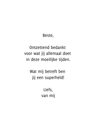 Bedankkaart hulpverleners niet alle helden dragen capes 3
