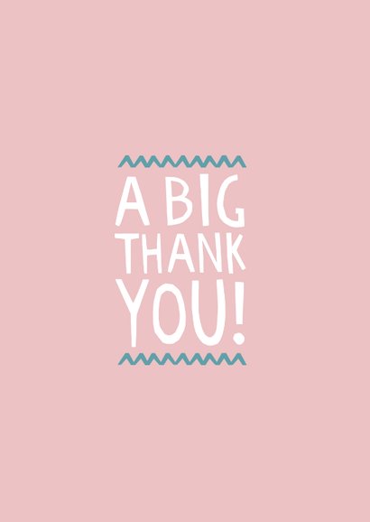 Bedankkaart internationaal a big thank you 2