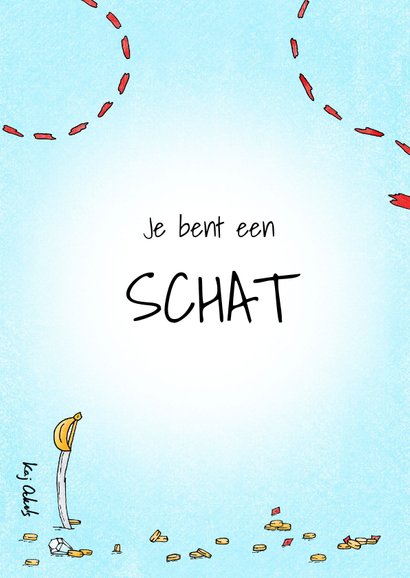 Bedankkaart je bent een schat met een eekhoornpiraat 2