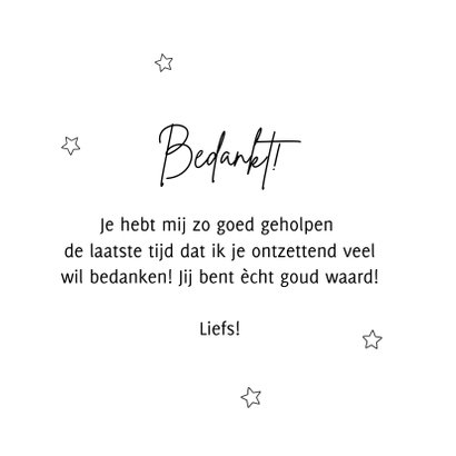 Bedankkaart - Jij bent goud waard! 3