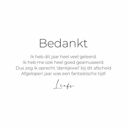 Bedankkaart juf bloemen schooljaar kleurrijk fleurig 3