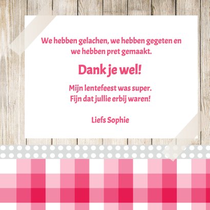 Bedankkaart Lentefeest - DH 3