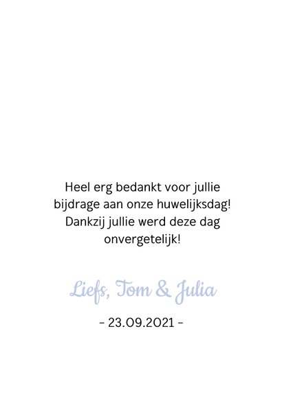 Bedankkaart met foto en lampjesslinger 3