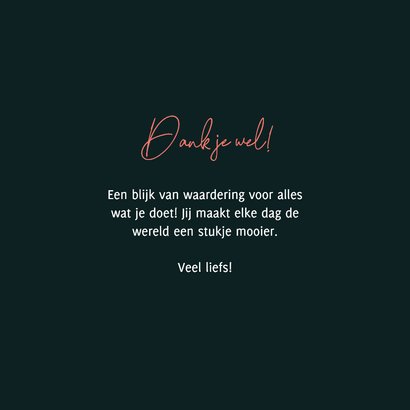 Bedankkaart met geillustreerd bloemenkader 3