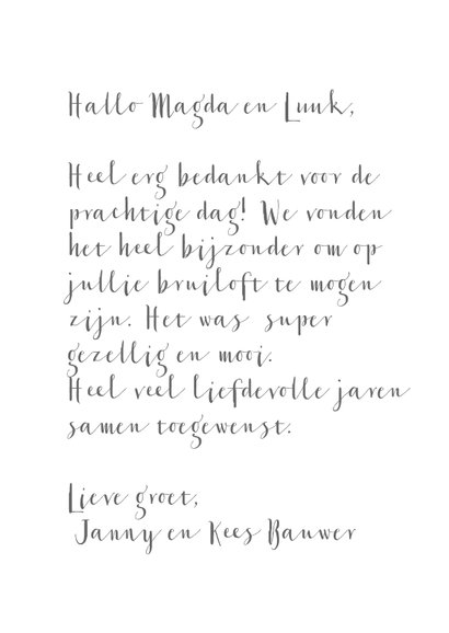 Bedankkaart met geschilderd roze roos 3