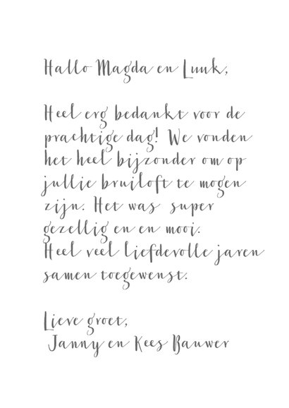Bedankkaart met geschilderd roze roos 3