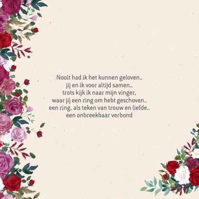 Bedankkaart met rozen 2
