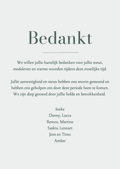 Bedankkaart natuur bos waterverf afscheid uitnodiging foto 3