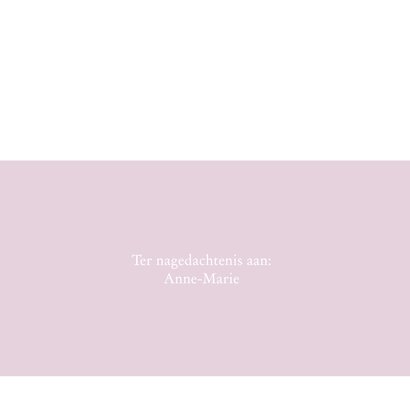 Bedankkaart overlijden (kleur naar keuze) 2