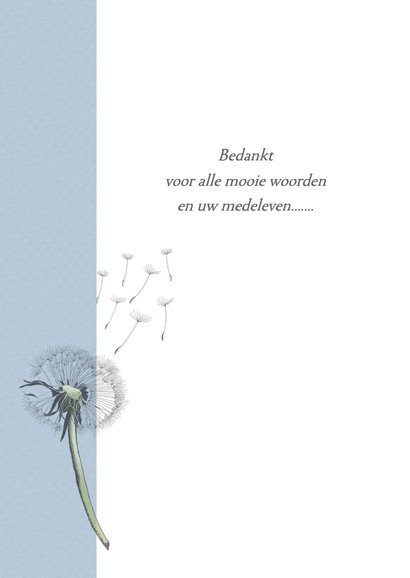 Bedankkaart paardebloem 2