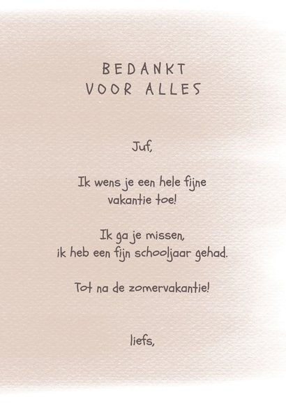Bedankkaart schoolbord 3