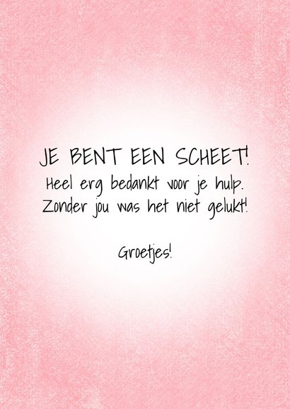 Bedankkaart stank voor dank met scheet latend stinkdier 3