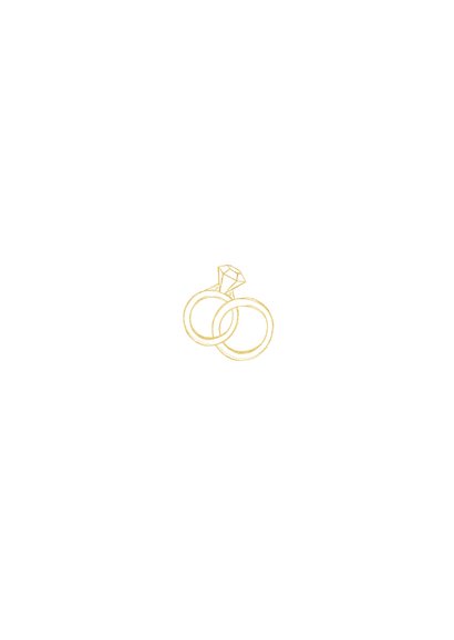 Bedankkaart trouwen hip trendy goud doodle foto's Achterkant