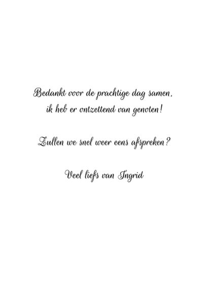 Bedankkaart vriend(in) met handlettering tekst en eigen foto 3