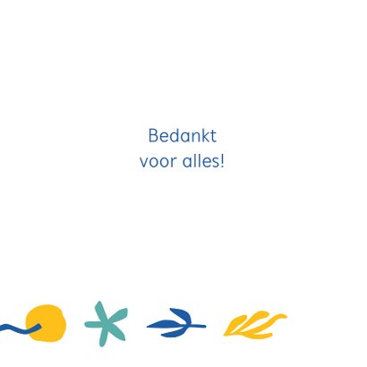 Bedankkaart vrolijke vormen 3