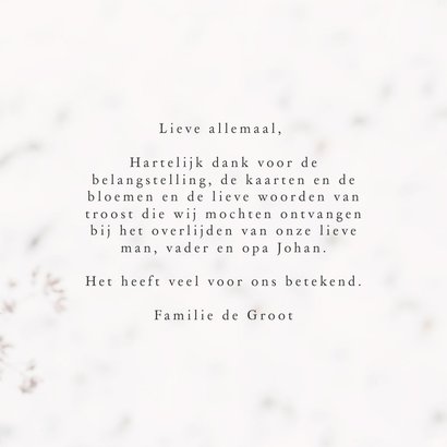 Bedankkaart winterse natuurfoto roestbruin 3