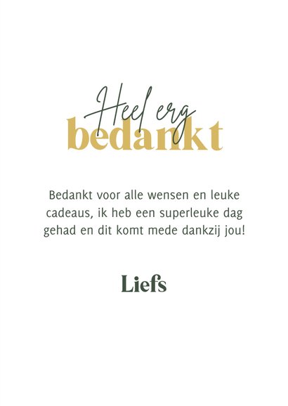 Bedankkaartje communiefeest groen met patroon 3