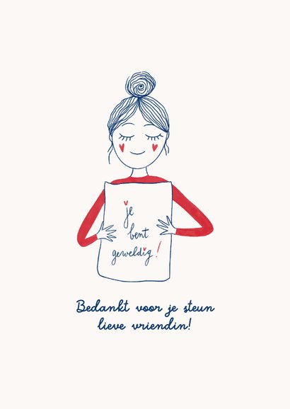 Bedankkaartje je bent geweldig 2