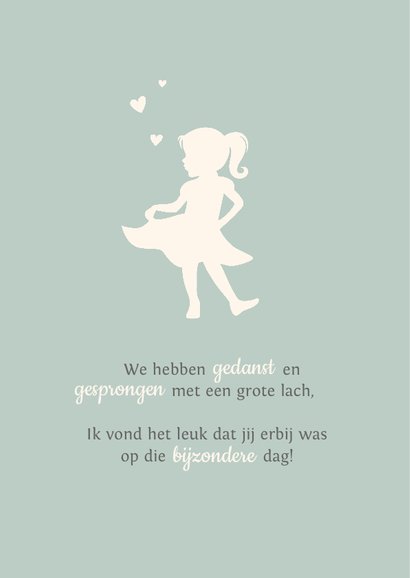 Bedankkaartje Lentefeest stijlvol en hip met bloemen 2