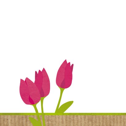 Bedankkaartje tekst en tulpen 2
