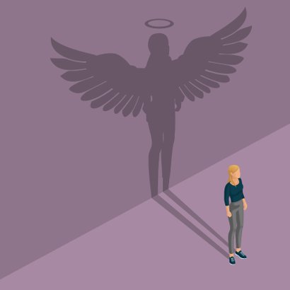 Bedankkaartje: voor een vrouwelijke engel 2