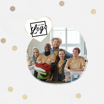 Bedankt collega goud hart op een kaart 2