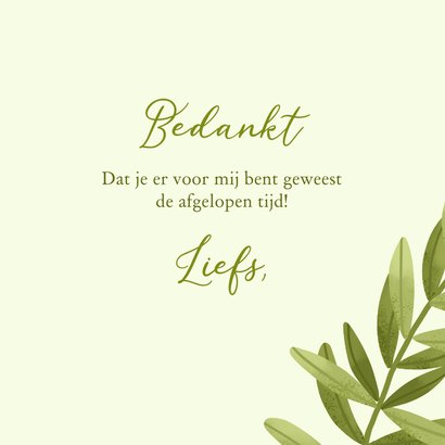 Bedankt kaart met vogels en planten 3