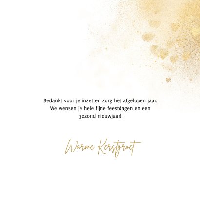 Bedankt kerstkaarten gouden hart 3