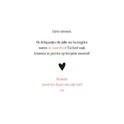 Bedankt Lieve lichtpuntjes in donkere dagen 3