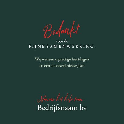 Bedankt samenwerking kerstkaart kersttakken botanisch 3