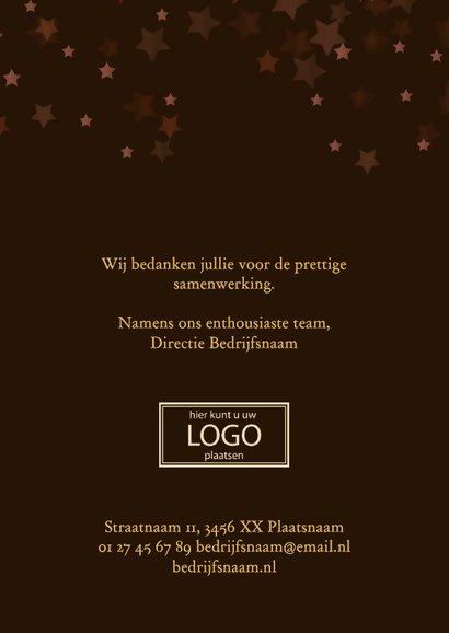 Bedankt voor de samenwerking - golden - Zakelijke kerstkaart 3