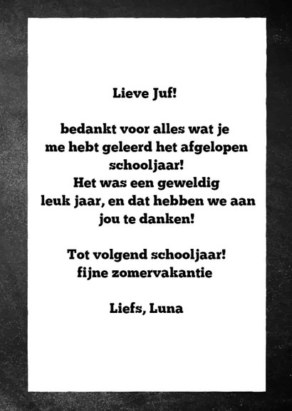 Bedankt - voor een geweldig schooljaar 3