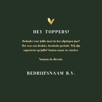 Bedankt voor je inzet met hart goudlook 3